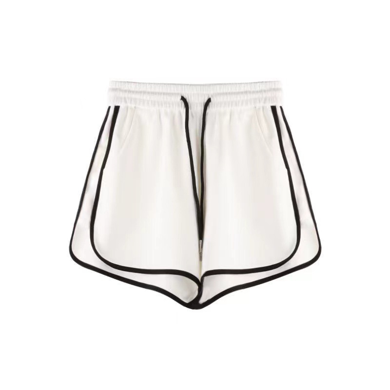 Casual sweet and spicy trendy sports breathable shorts for women, summer simple and easy-matching loose three-quarter length super short pants