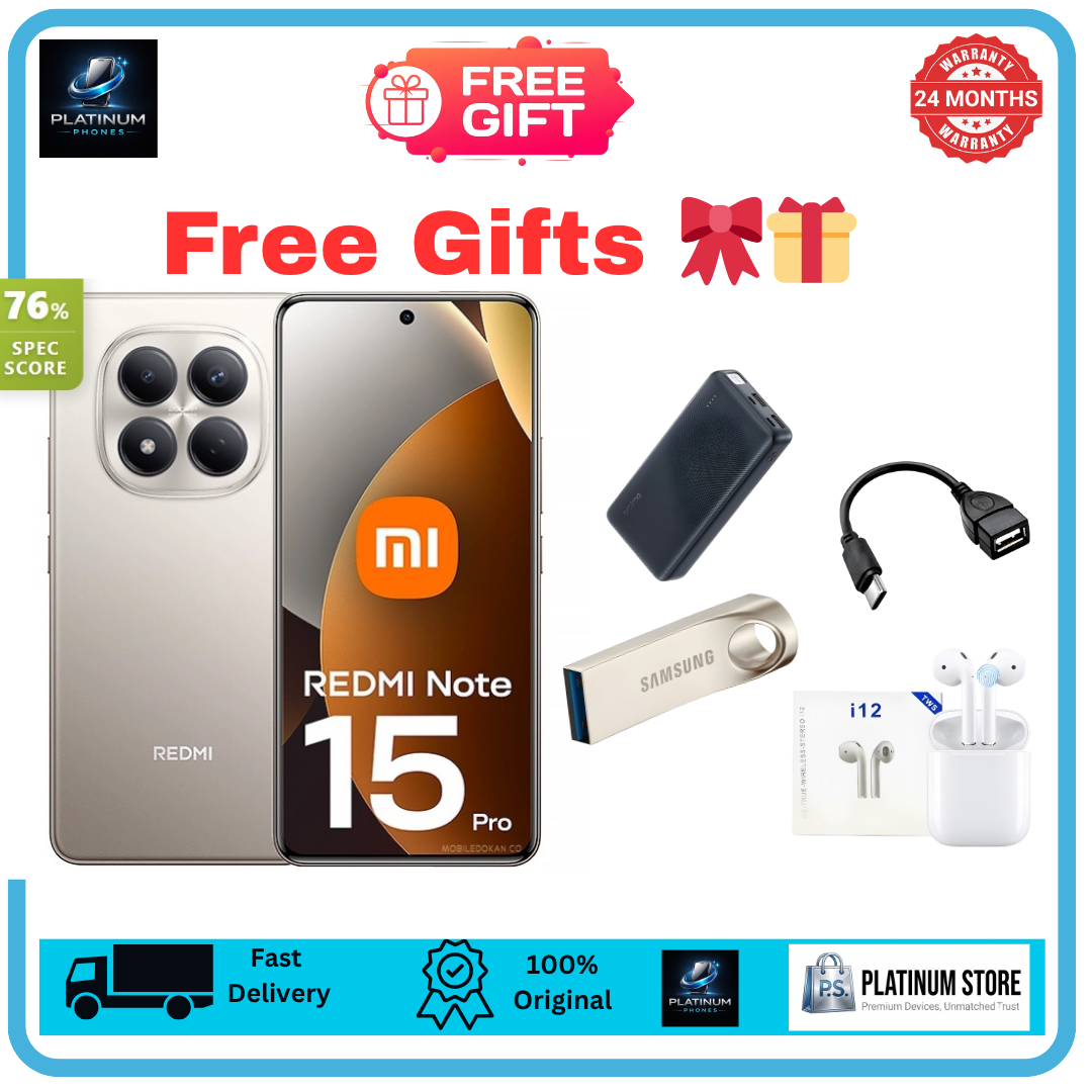 [FREE GIFTS🔥] XIAOMI Redmi Note 15 Pro 256GB+16(8+8)GB 3D-Curved Display 6.77" 120Hz Display Under-Display Fingerprint (200+8)MP Camera 6500mAh Battery 45W Hyper-Charge AI Smartphone