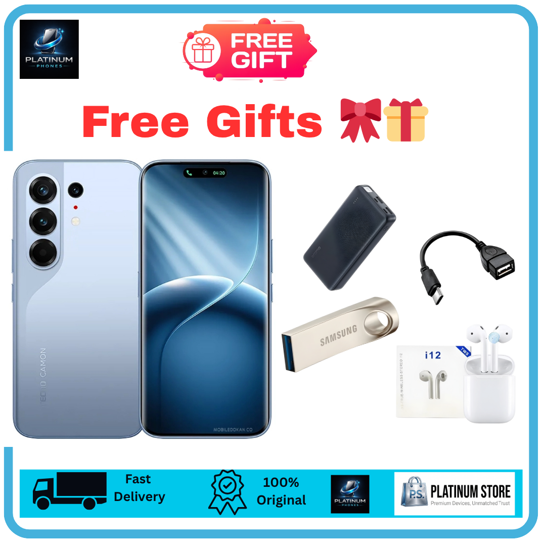 [Anniversary Offer] TECNO Camon 50 Pro 256GB+16(8+8)GB 6.78" Curved AMOLED 144Hz Display Dual SIM 50+50+8MP Back Camera 6150mAh Battery 45W Fast Charging Under-Display Fingerprint TECNO AI Smartphone