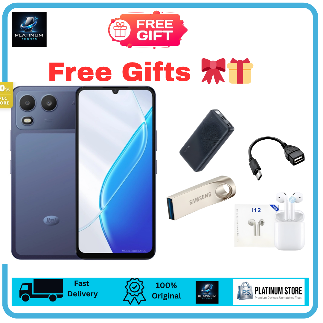 [Anniversary Offer] itel A200 128GB+4GB 6.75" IPS LCD 120Hz Display Dual SIM 13MP Rear Camera 5000mAh Battery 15W Fast Charging IP65 Rated Drop Resistant Smartphone