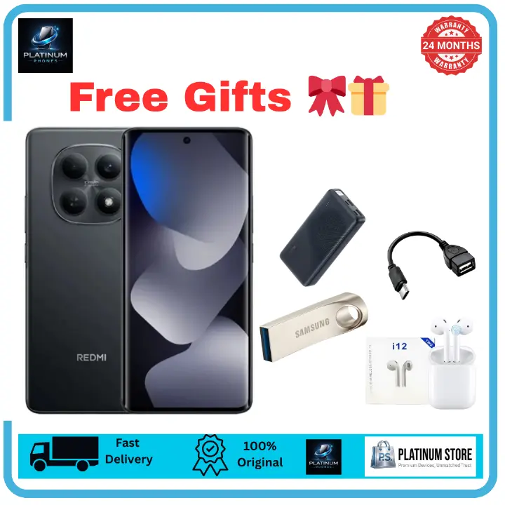 [FREE GIFTS🔥] XIAOMI Redmi Note 15 256GB+16(8+8)GB Curved Screen 6.77" 120Hz AMOLED Display 108MP Camera 6000mAh Battery 33W Hyper Charge Under-Display Fingerprint AI Smartphone