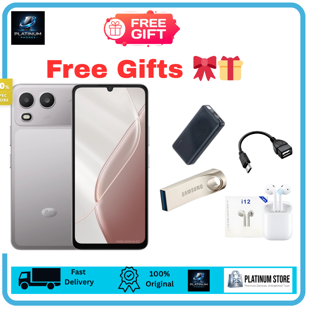 [Anniversary Offer] itel A200 128GB+4GB 6.75" IPS LCD 120Hz Display Dual SIM 13MP Rear Camera 5000mAh Battery 15W Fast Charging IP65 Rated Drop Resistant Smartphone