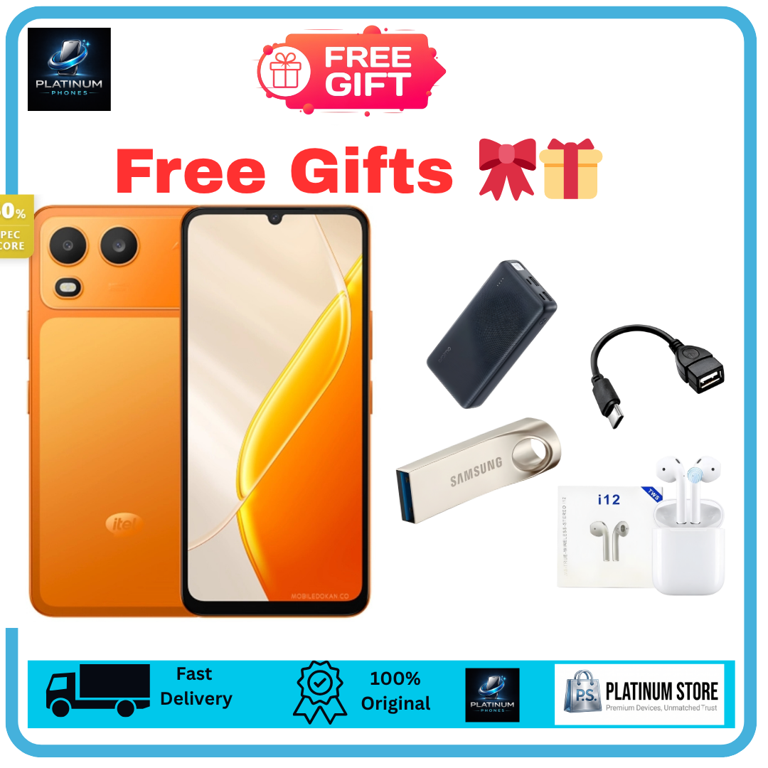 [Anniversary Offer] itel A200 128GB+4GB 6.75" IPS LCD 120Hz Display Dual SIM 13MP Rear Camera 5000mAh Battery 15W Fast Charging IP65 Rated Drop Resistant Smartphone