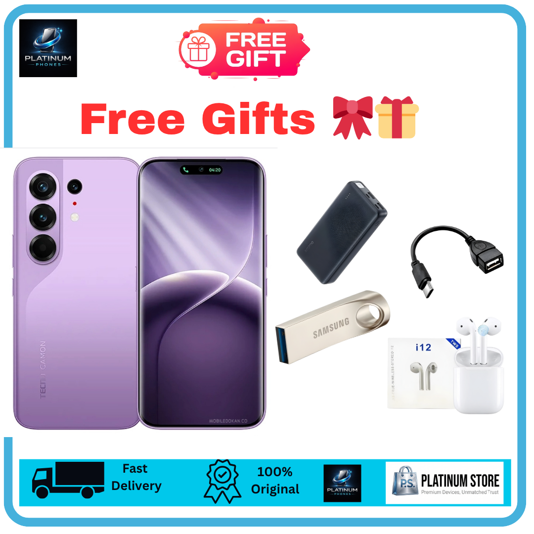 [Anniversary Offer] TECNO Camon 50 Pro 256GB+16(8+8)GB 6.78" Curved AMOLED 144Hz Display Dual SIM 50+50+8MP Back Camera 6150mAh Battery 45W Fast Charging Under-Display Fingerprint TECNO AI Smartphone
