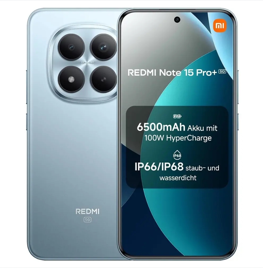 XIAOMI Redmi Note 15 Pro Plus 5G 512/256GB+12GB 3D-Curved AMOLED Display 6.83" 120Hz (200+8)MP Camera 6500mAh Battery 100W Hyper-Charge Under-Display Fingerprint Redmi Note 15 Pro+ 5G Smartphone