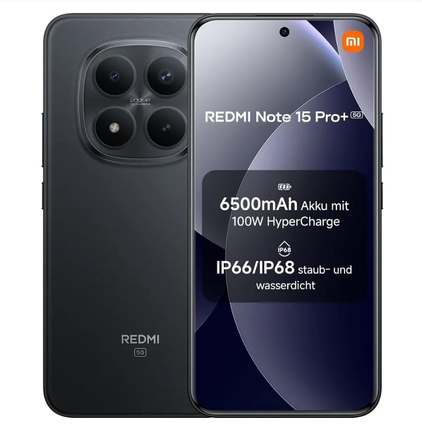 XIAOMI Redmi Note 15 Pro Plus 5G 512/256GB+12GB 3D-Curved AMOLED Display 6.83" 120Hz (200+8)MP Camera 6500mAh Battery 100W Hyper-Charge Under-Display Fingerprint Redmi Note 15 Pro+ 5G Smartphone