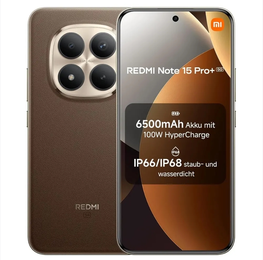 XIAOMI Redmi Note 15 Pro Plus 5G 512/256GB+12GB 3D-Curved AMOLED Display 6.83" 120Hz (200+8)MP Camera 6500mAh Battery 100W Hyper-Charge Under-Display Fingerprint Redmi Note 15 Pro+ 5G Smartphone
