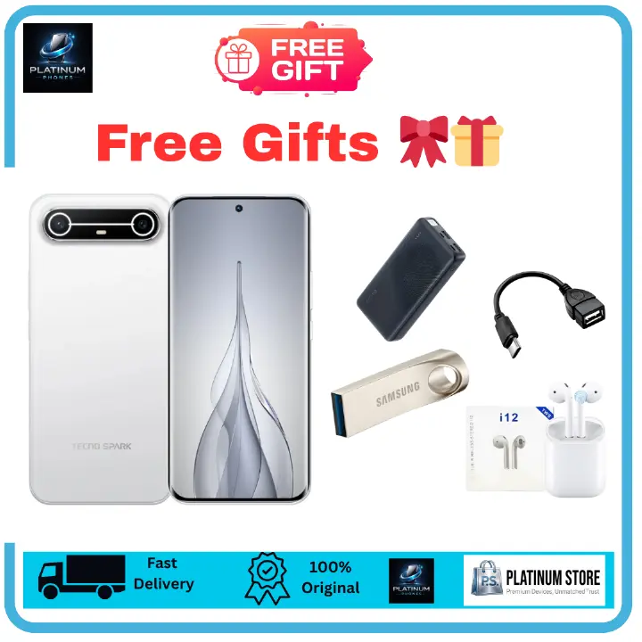 [Anniversary Offer] TECNO Spark Slim 256GB+16(8+8)GB 6.78" Curved AMOLED 144Hz Display 50MP Camera Rear Camera 5160mAh Battery 45W Fast Charging Under-Display Fingerprint Dual SIM IP64 Smartphone