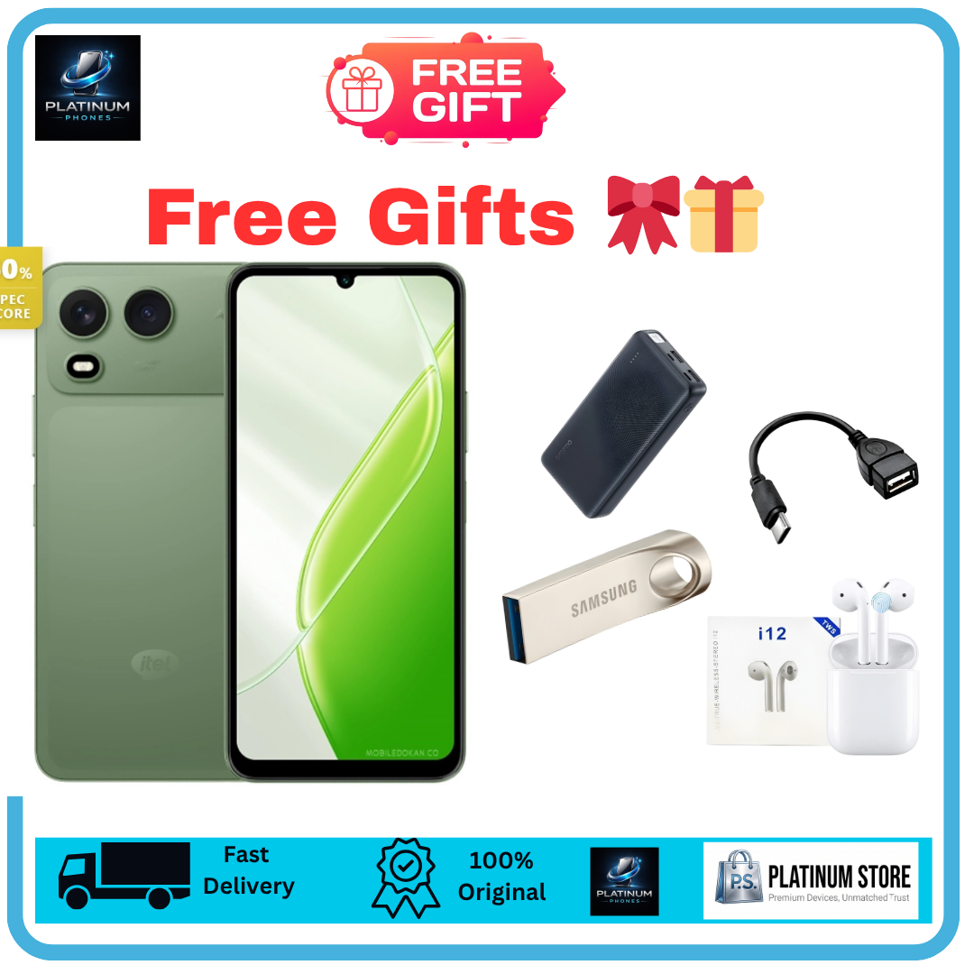 [Anniversary Offer] itel A200 128GB+4GB 6.75" IPS LCD 120Hz Display Dual SIM 13MP Rear Camera 5000mAh Battery 15W Fast Charging IP65 Rated Drop Resistant Smartphone