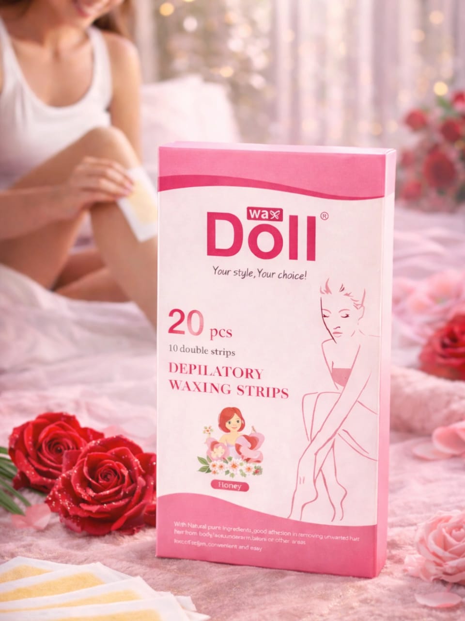 20 strips Rapid Hair removal Wax Strips, For Hair Removal Double-side Long Lasting Depilation Women's Safe Wax Paper For Legs/bikini/arm/neck Strips