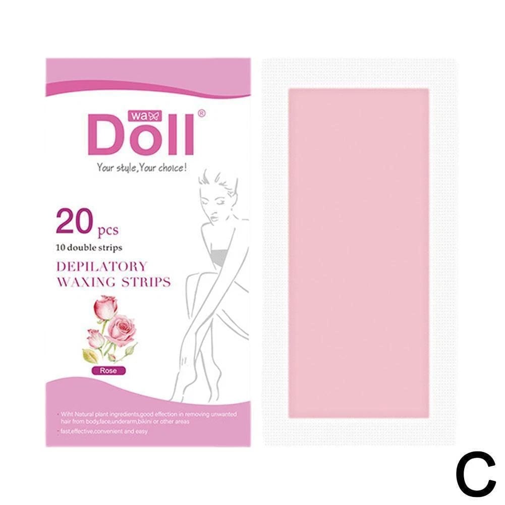 20 strips Rapid Hair removal Wax Strips, For Hair Removal Double-side Long Lasting Depilation Women's Safe Wax Paper For Legs/bikini/arm/neck Strips