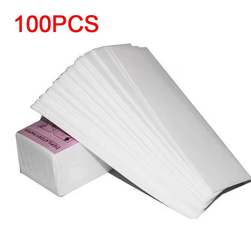 Non woven fabric hair removal wax paper 100 pcs.disposable Wax strips.Depilatory paper Wax Strips