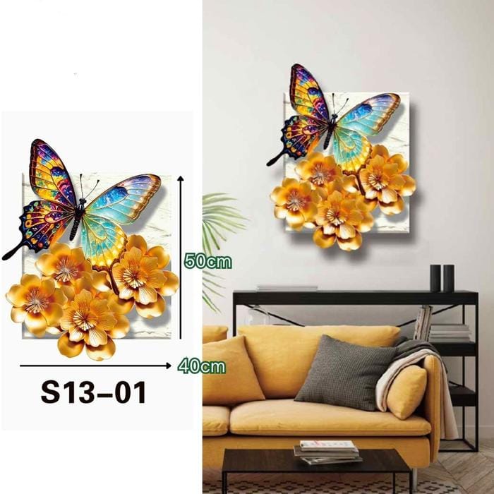 3D Wall Wallpaper Embossed Butterflies & Flowers (MIN 2 SHEETS) - Minimalist Living Room Decoration