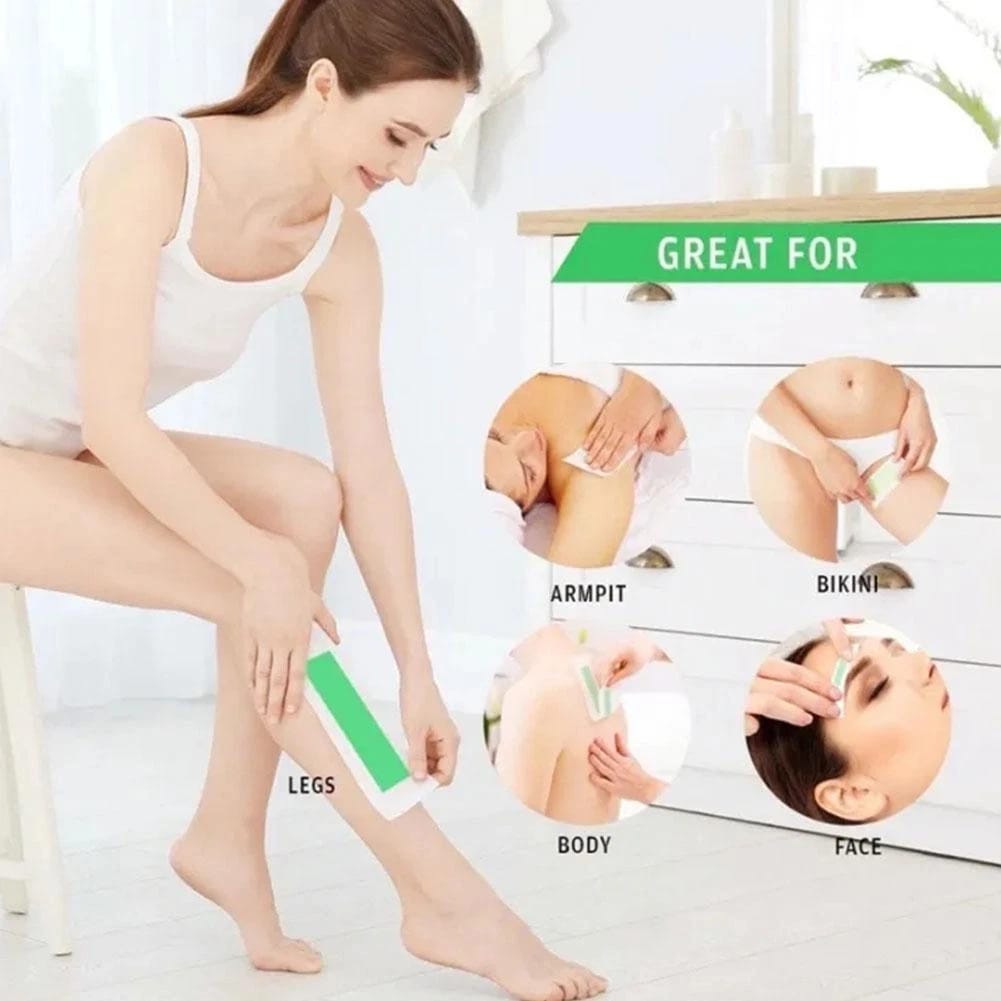 20 strips Rapid Hair removal Wax Strips, For Hair Removal Double-side Long Lasting Depilation Women's Safe Wax Paper For Legs/bikini/arm/neck Strips