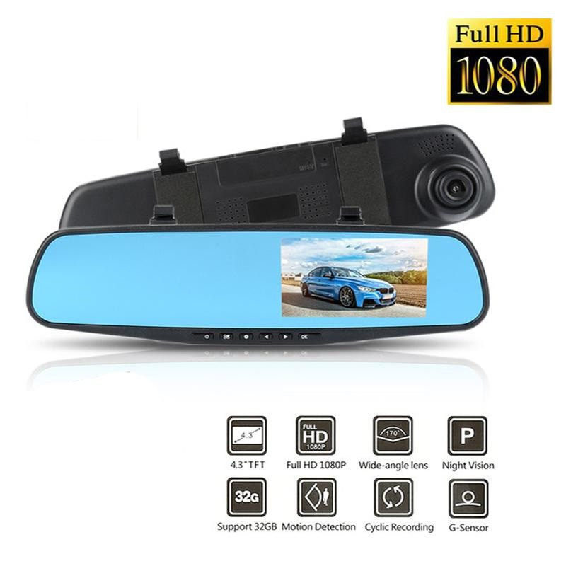 1080P Mirror Dash Cam Dual Lens Dashcam Touch Screen Car Camera Full Hd Drive Recorder Stream Media Rear View Screen Mirror