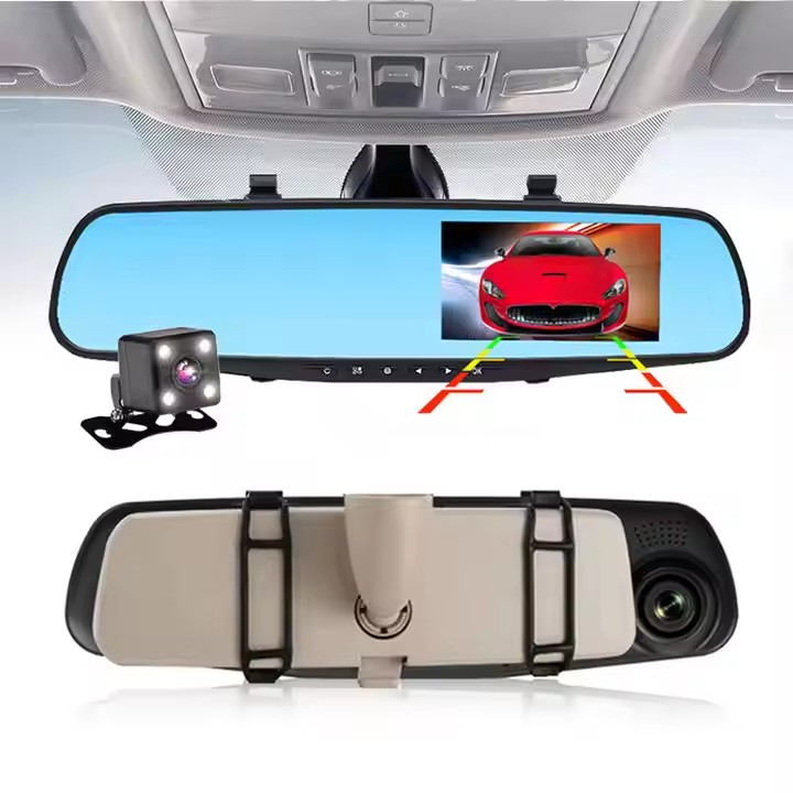 1080P Mirror Dash Cam Dual Lens Dashcam Touch Screen Car Camera Full Hd Drive Recorder Stream Media Rear View Screen Mirror