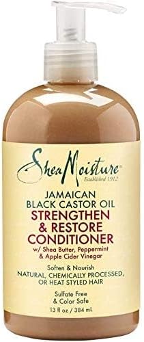 Shea Moisture Jamaican Black Castor Oil Conditioner - 384ml - For Kinky, Curly Hair - With Peppermint & Shea Butter