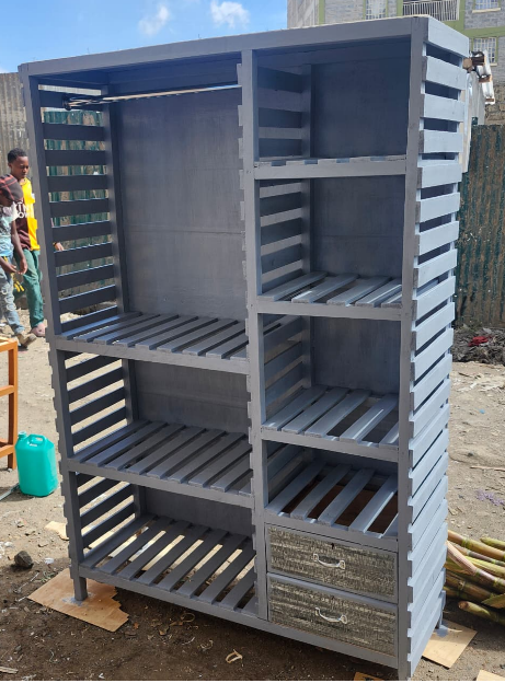 HIGH QUALITY Hommy WOODEN wardrobe large collective locker clothing manager portable wardrobe