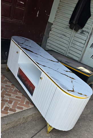 SMART DESIGN Classic Modern TV Stand 5FT With LED Lights Can Fit upto 55 Inch TV High Quality Wooden TV Stand Stylish and Durable