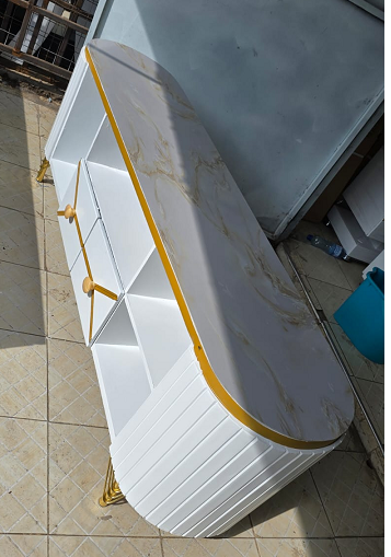 SMART DESIGN Classic Modern TV Stand 5FT With LED Lights Can Fit upto 55 Inch TV High Quality Wooden TV Stand Stylish and Durable