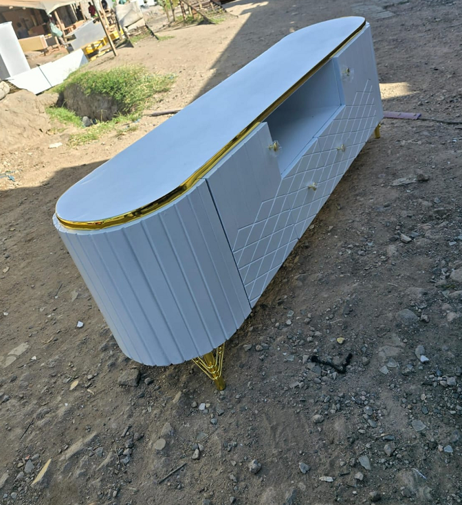 SMART DESIGN Classic Modern TV Stand 5FT With LED Lights Can Fit upto 55 Inch TV High Quality Wooden TV Stand Stylish and Durable