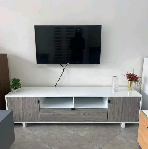 SMART DESIGN Classic Modern TV Stand 5FT With LED Lights Can Fit upto 55 Inch TV High Quality Wooden TV Stand Stylish and Durable