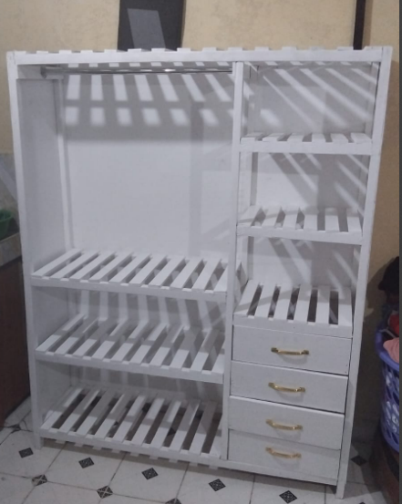 HIGH QUALITY Hommy WOODEN wardrobe large collective locker clothing manager portable wardrobe