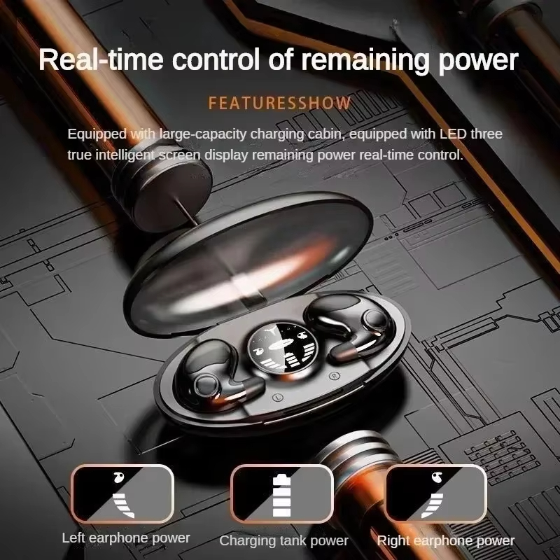 Invisible Sleep Wireless Earphone Mini Bluetooth 5.3 Headphones IPX5 Waterproof Noise Reduction HiFi Stereo Sports Headset