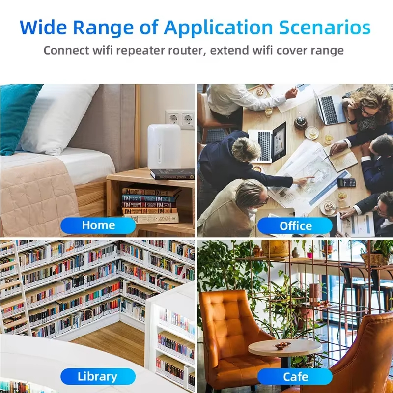 WiFi Booster 1200Mbps Wireless WiFi Repeater WIFI Extender 2.4G/5G Network Amplifier 360° Full Coverage Signal for Office Home