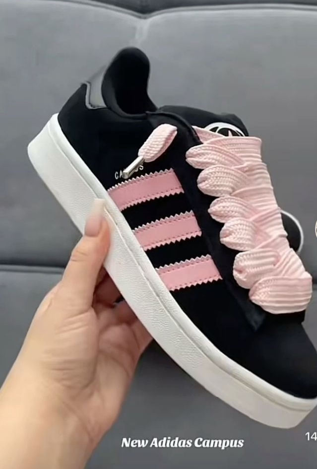 Adidas Campus Sneakers for Men and Women, Classic Black White Low Top Lace Up Shoes, Comfortable Casual Streetwear Trainers Size 36-45
