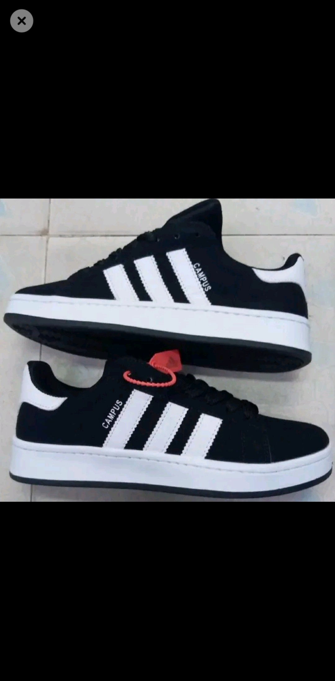 Adidas Campus Sneakers for Men and Women, Classic Black White Low Top Lace Up Shoes, Comfortable Casual Streetwear Trainers Size 36-45