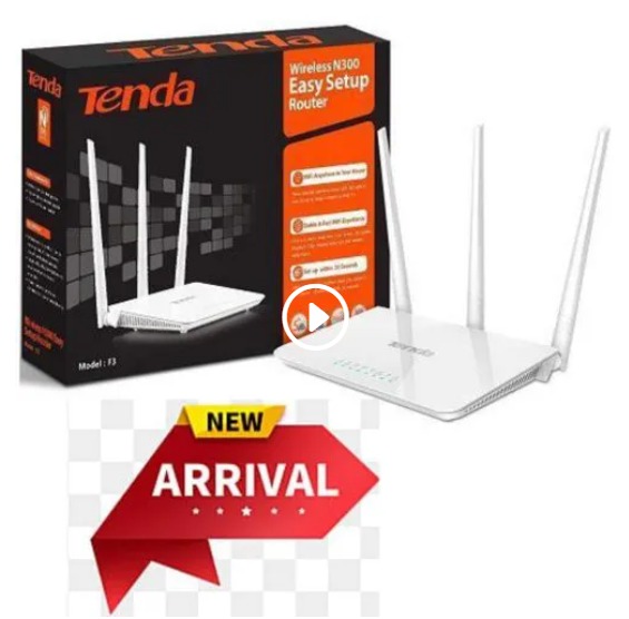 ORIGINAL BRAND NEW EDITION TENDA F3 N300 300Mbps Wireless WIFI Router .Tenda Tenda-F3 WiFi Router Wireless Easy Setup High-Speed Internet Coverage with Three External Antennas Reliable Home