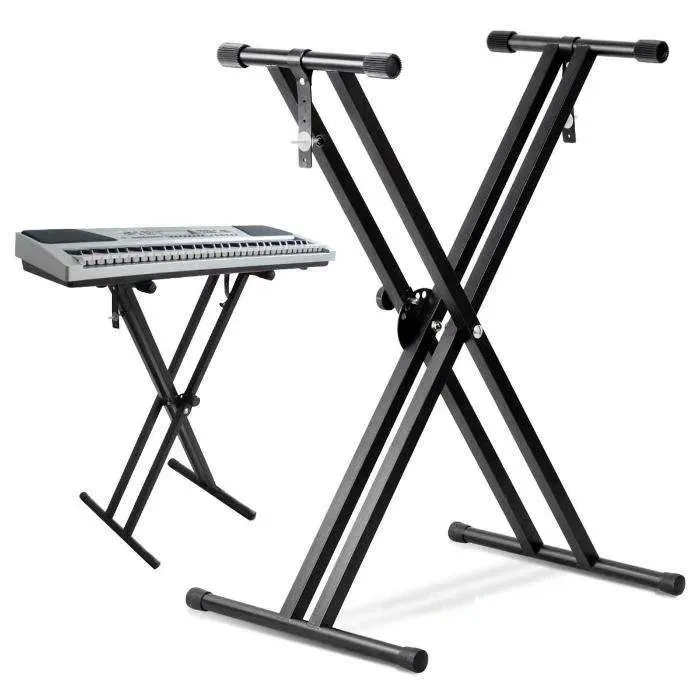 Piano Stand Keyboard Stand 61 Keys Heavy-Duty Double-X Adjustable Piano Keyboard Stand