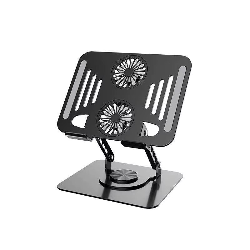 Notebook 360 Rotation Portable Folding Table Stand LAPTOP Adjustable Laptop Stand with Two Heat Dissipation Fan