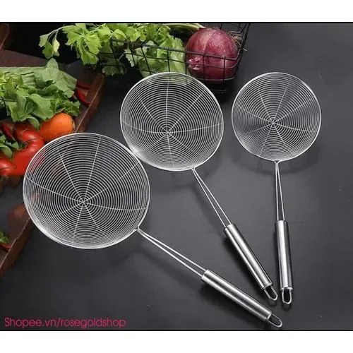 STRONG QUALITY Stainless Steel Deep Frying Web Spoon / maandazi spoon