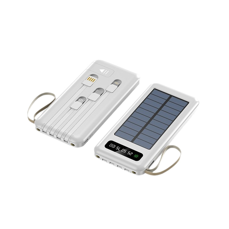 10000mAh Solar Power Bank Portable Charger Fast Charging Rugged Outdoor Powerbank with Dual Input Solar Panel LED Light Emergency Backup Battery for Phone Laptop Travel Camping