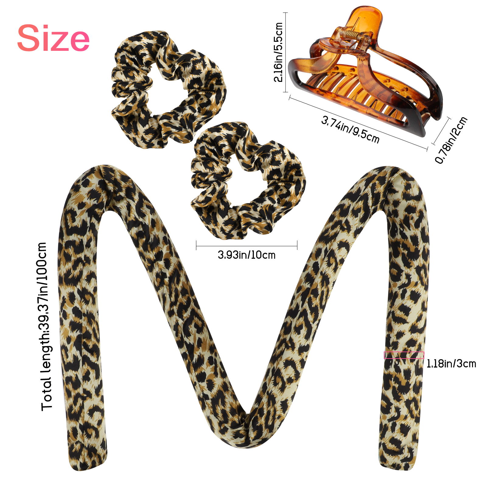 Heatless Curling Rod Headband, Sleeping Hair Roller for Women, Heatless Hair Curler, Hair Curl Ribbon with Clips and Loops
