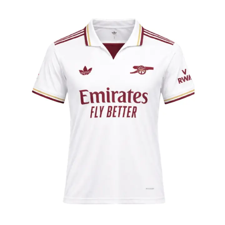 Arsenal 2025/2026 Home and Away Football Jersey – Men's Breathable Sports T-Shirt – Red & White Soccer Fan Shirt