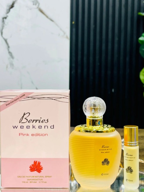 Offer! Berries Weekend Pink Edition Eau De Parfum 100ml + FREE Roll-On 10ml by Smart Set Perfumes