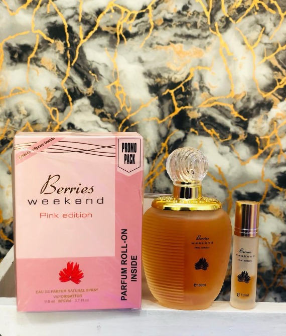 Offer! Berries Weekend Pink Edition Eau De Parfum 100ml + FREE Roll-On 10ml by Smart Set Perfumes