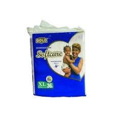 Softcare Gold Baby Diapers Size XL (15-25kg) Jumbo Pack - Ultra Absorbent Disposable Toddler Diapers with 3D Leak Guard & Breathable Cotton Soft Surface - Premium Overnight Protection Softcare Kenya .