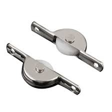 Matex 17mm Sliding Cabinet Door Rollers 15Pcs Wardrobe Pulley Wheels Cupboard Closet Window Track Runner Guides Heavy Duty Zinc Plated Laminated Wood Door Single Concave Wheel Hardware Pull Pulls Set.