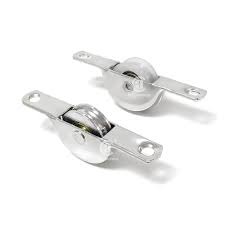 Matex 17mm Sliding Cabinet Door Rollers 15Pcs Wardrobe Pulley Wheels Cupboard Closet Window Track Runner Guides Heavy Duty Zinc Plated Laminated Wood Door Single Concave Wheel Hardware Pull Pulls Set.