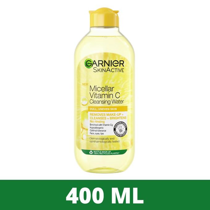 Garnier Garnier Micellar Water with Vitamin C 400ml - Brightening Cleanser for All Skin Types - Vegan & Cruelty-Free