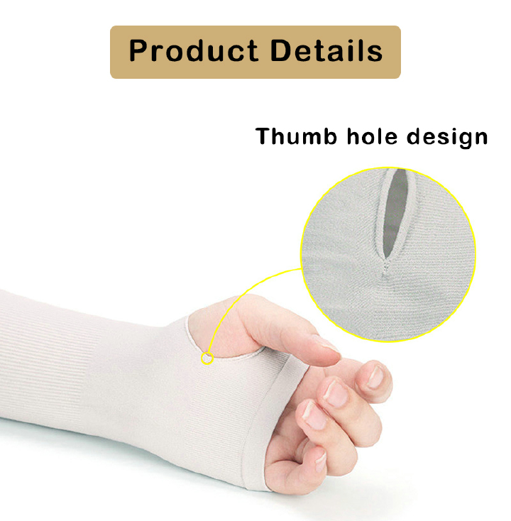 UV Sun Protection Arm Sleeves Cooling Sleeves For Outdoor Sports Basketball Warmers Cuffs Arm Covers Skin Care Gloves Arm Sleeves for Men & Women UV Protection Hand Sleeve with Thumb for Boys & Girls.