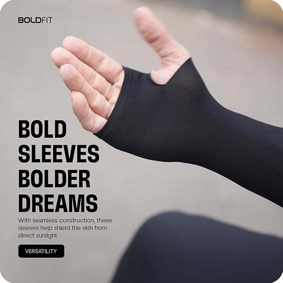 UV Sun Protection Arm Sleeves Cooling Sleeves For Outdoor Sports Basketball Warmers Cuffs Arm Covers Skin Care Gloves Arm Sleeves for Men & Women UV Protection Hand Sleeve with Thumb for Boys & Girls.