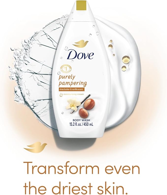 Dove Shower Gel With 0%sulfate SLES (Original),known for its rich texture for skin moisturising,with moisture renew blend, 500ml MILD & PH-BALANCED BODY WASH for softer, smoother skin after one shower