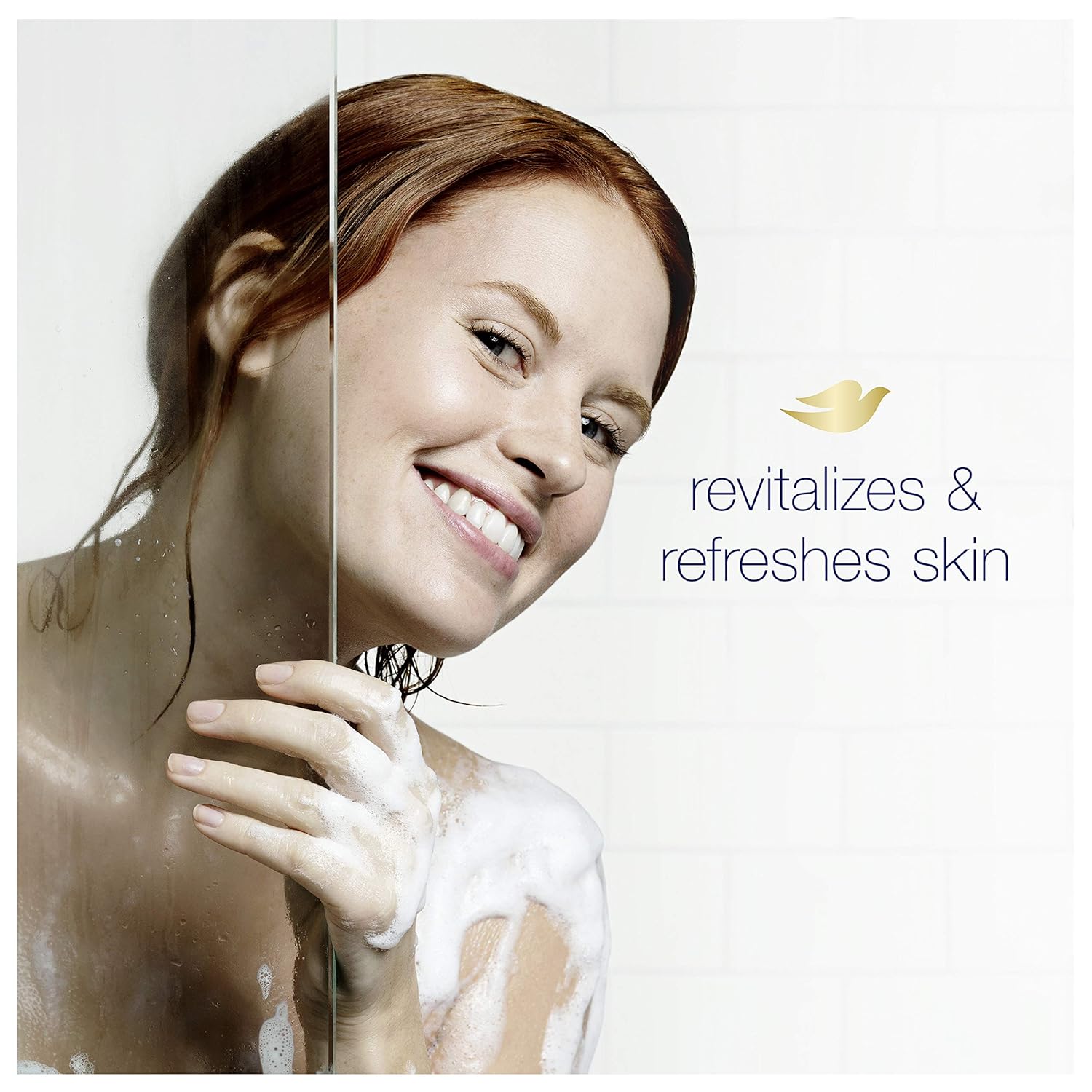 Dove Shower Gel With 0%sulfate SLES (Original),known for its rich texture for skin moisturising,with moisture renew blend, 500ml MILD & PH-BALANCED BODY WASH for softer, smoother skin after one shower