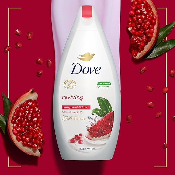 Dove Shower Gel With 0%sulfate SLES (Original),known for its rich texture for skin moisturising,with moisture renew blend, 500ml MILD & PH-BALANCED BODY WASH for softer, smoother skin after one shower