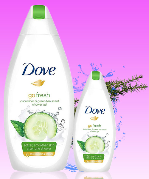 Dove Shower Gel With 0%sulfate SLES (Original),known for its rich texture for skin moisturising,with moisture renew blend, 500ml MILD & PH-BALANCED BODY WASH for softer, smoother skin after one shower